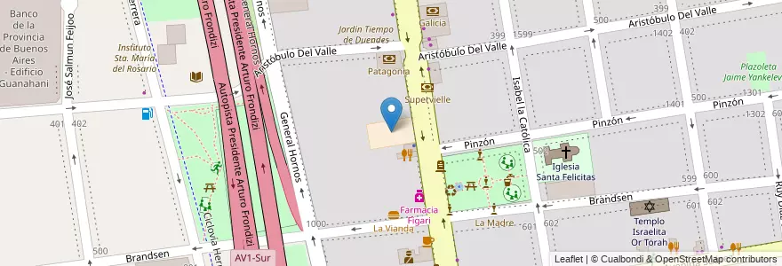 Mapa de ubicacion de Universidad Abierta Interamericana, Barracas en الأرجنتين, Ciudad Autónoma De Buenos Aires, Comuna 4, Buenos Aires.