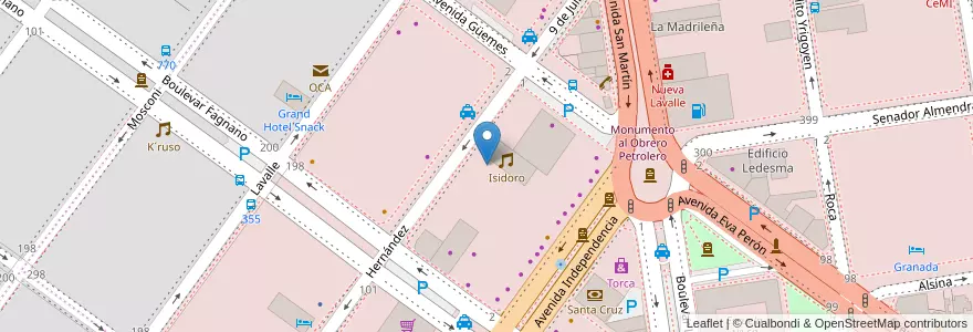 Mapa de ubicacion de Universidad Blas Pascal en Arjantin, Santa Cruz, Şili, Mercado De La Ciudad, Deseado, Caleta Olivia.