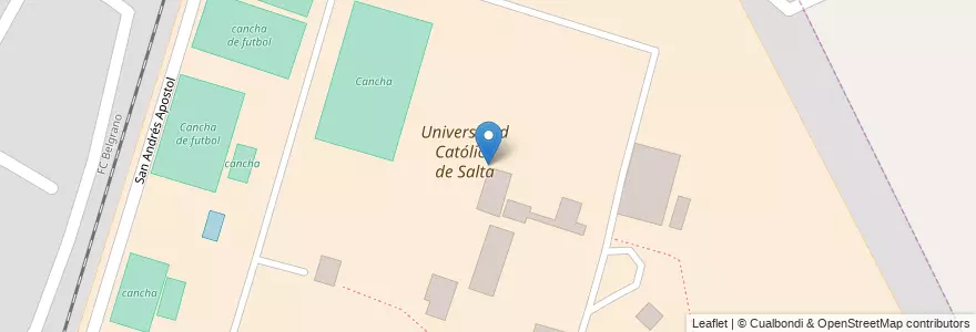 Mapa de ubicacion de Universidad Católica de Salta en الأرجنتين, Salta, Capital, Municipio De Salta, Salta.