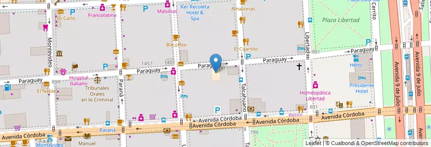Mapa de ubicacion de Universidad de Empresariales y Sociales, Retiro en Argentina, Autonomous City Of Buenos Aires, Comuna 1, Autonomous City Of Buenos Aires.