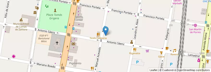 Mapa de ubicacion de Universidad de Lomas de Zamora - Posgrados en Argentinië, Buenos Aires, Partido De Lomas De Zamora, Lomas De Zamora.
