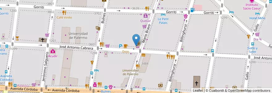 Mapa de ubicacion de Universidad de Palermo, Palermo en Argentina, Autonomous City Of Buenos Aires, Autonomous City Of Buenos Aires, Comuna 14.