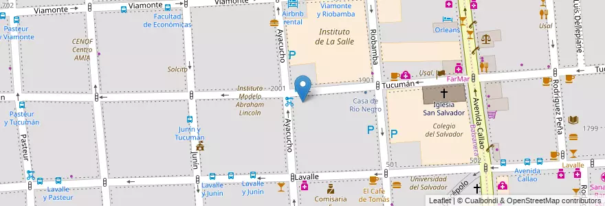 Mapa de ubicacion de Universidad FLACSO, Balvanera en آرژانتین, Ciudad Autónoma De Buenos Aires, Comuna 3, Buenos Aires.