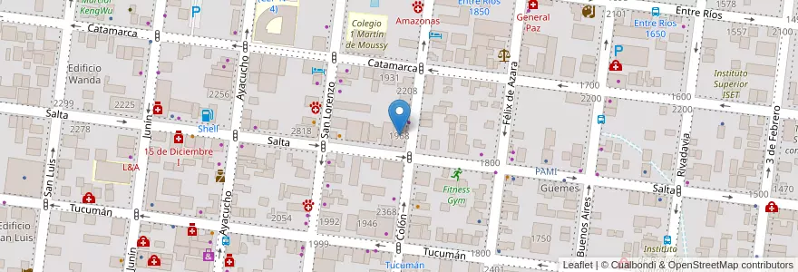 Mapa de ubicacion de Universidad Gastón Dachary (UGD) - Sede administrativa en Argentina, Misiones, Departamento Capital, Municipio De Posadas, Posadas.