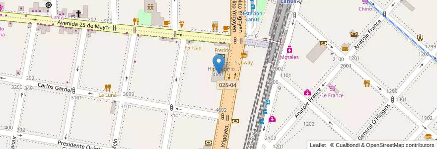 Mapa de ubicacion de Universidad John F. Kennedy en Argentinië, Buenos Aires, Partido De Lanús, Lanús Oeste.