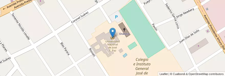 Mapa de ubicacion de Universidad Nacional de José C. Paz en Arjantin, Buenos Aires, Partido De José C. Paz.