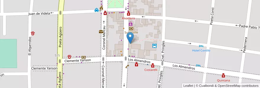 Mapa de ubicacion de Universidad Nacional de San Luis en 阿根廷, San Luis, Junín, Municipio De Merlo, Villa De Merlo.