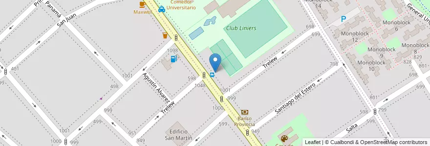 Mapa de ubicacion de Universidad Nacional del Sur - Alumnos y Estudios en Arjantin, Buenos Aires, Partido De Bahía Blanca, Bahía Blanca.