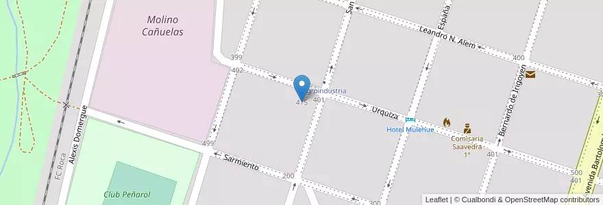 Mapa de ubicacion de Universidad Provincial del Sudoeste en Arjantin, Buenos Aires, Partido De Saavedra, Pigüé.