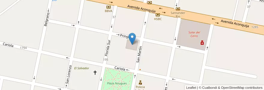 Mapa de ubicacion de UNIVERSIDAD SIGLO 21 - CAU YERBA BUENA en 阿根廷, Tucumán, Departamento Yerba Buena, Yerba Buena.