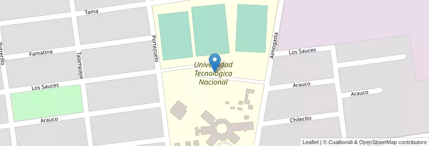 Mapa de ubicacion de Universidad Tecnológica Nacional en آرژانتین, La Rioja, Departamento Capital, La Rioja.