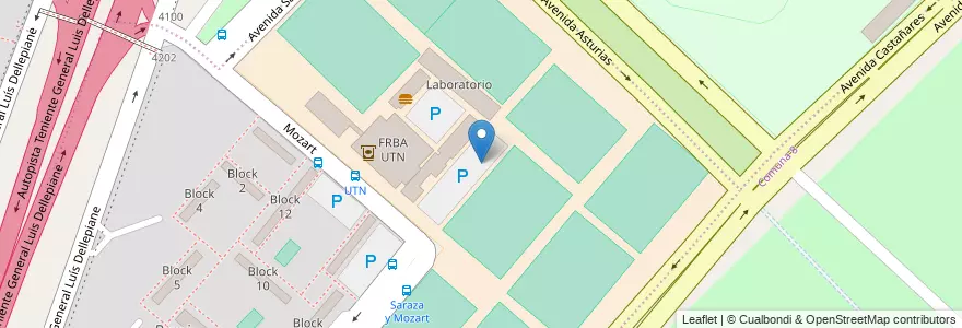 Mapa de ubicacion de Universidad Tecnológica Nacional - FRBA - Campus, Villa Lugano en الأرجنتين, Ciudad Autónoma De Buenos Aires, Buenos Aires, Comuna 8.