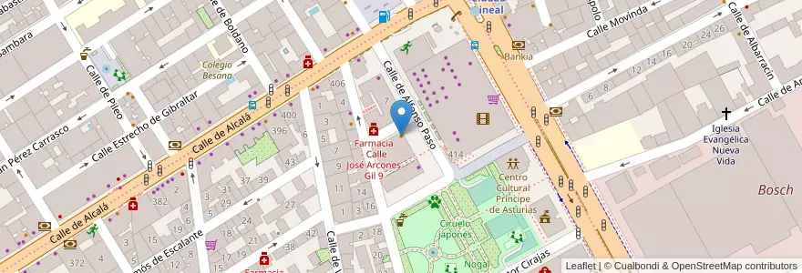Mapa de ubicacion de Universo Kebab en Испания, Мадрид, Мадрид, Área Metropolitana De Madrid Y Corredor Del Henares, Мадрид.