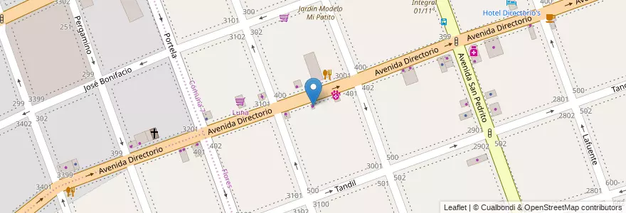 Mapa de ubicacion de Universo Travel, Flores en アルゼンチン, Ciudad Autónoma De Buenos Aires, Comuna 7, ブエノスアイレス.