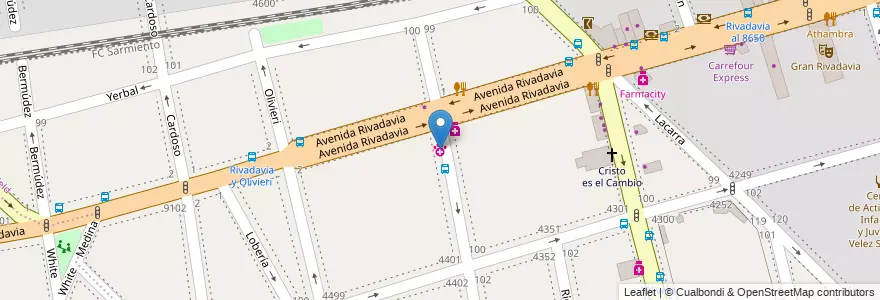 Mapa de ubicacion de UniverZoo, Velez Sarsfield en Аргентина, Буэнос-Айрес, Буэнос-Айрес, Comuna 10.