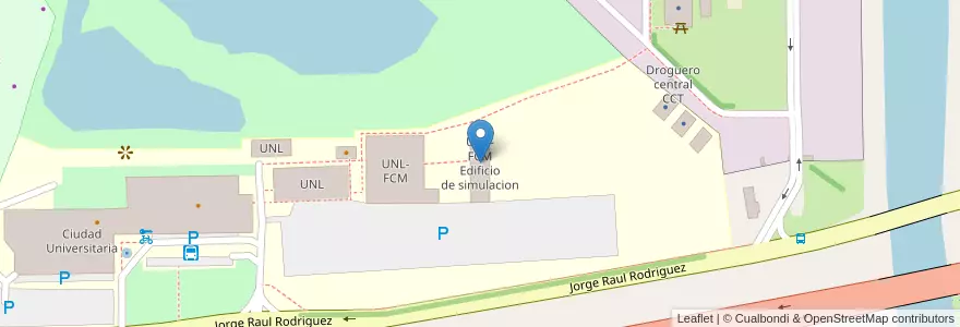 Mapa de ubicacion de UNL-FCM Edificio de simulacion en آرژانتین, سانتافه, Departamento La Capital, Santa Fe Capital.