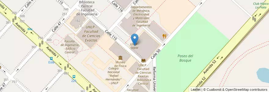 Mapa de ubicacion de UNLP - IBBM, Casco Urbano en Argentinië, Buenos Aires, Partido De La Plata, La Plata.