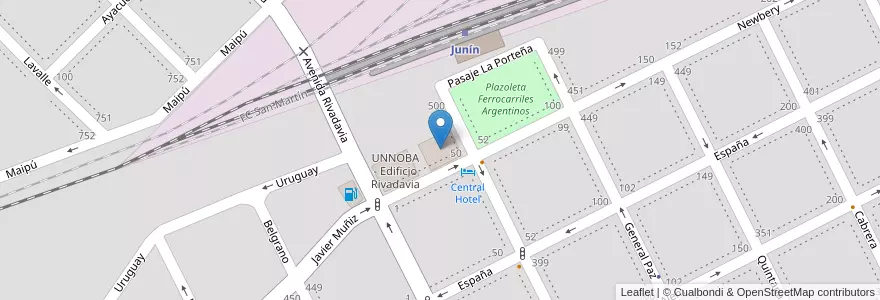 Mapa de ubicacion de UNNOBA - Edificio Anexo en آرژانتین, استان بوئنوس آیرس, Partido De Junín, Junín.