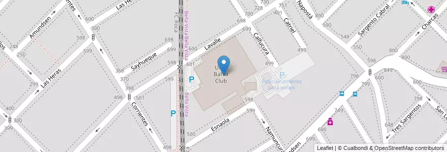 Mapa de ubicacion de UNO Bahía Club en Arjantin, Buenos Aires, Partido De Bahía Blanca, Bahía Blanca.