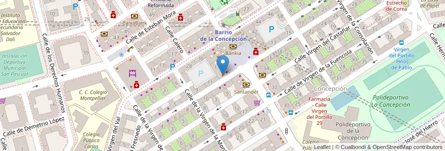 Mapa de ubicacion de Unobis en İspanya, Comunidad De Madrid, Comunidad De Madrid, Área Metropolitana De Madrid Y Corredor Del Henares, Madrid.