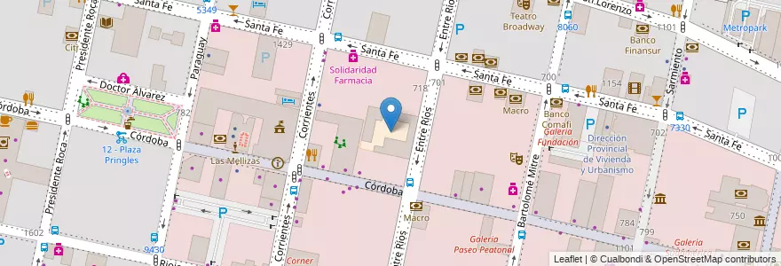 Mapa de ubicacion de UNR Humanidades en Argentine, Santa Fe, Departamento Rosario, Municipio De Rosario, Rosario.