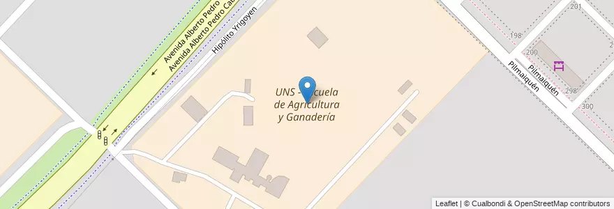 Mapa de ubicacion de UNS - Escuela de Agricultura y Ganadería en アルゼンチン, ブエノスアイレス州, Partido De Bahía Blanca, Bahía Blanca.