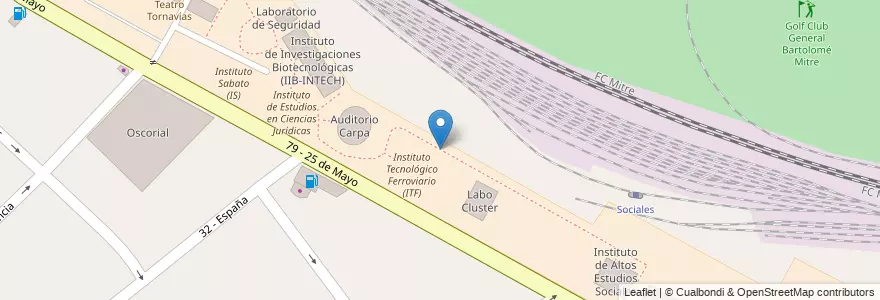 Mapa de ubicacion de UNSAM - Campus Miguelete en Аргентина, Буэнос-Айрес, Partido De General San Martín.