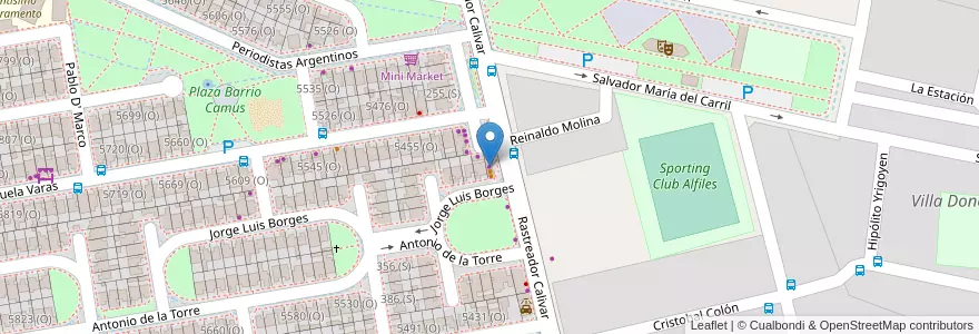 Mapa de ubicacion de Up Drugstore en アルゼンチン, サンフアン州, チリ, Rivadavia.