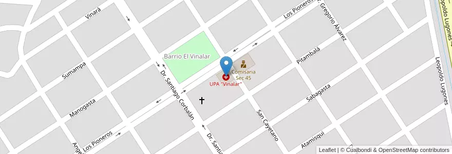 Mapa de ubicacion de UPA "Vinalar" en الأرجنتين, Santiago Del Estero, Departamento Capital, Santiago Del Estero.