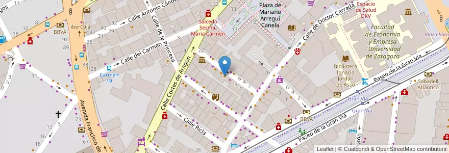 Mapa de ubicacion de Urano en 스페인, Aragón, 사라고사, Zaragoza, 사라고사.