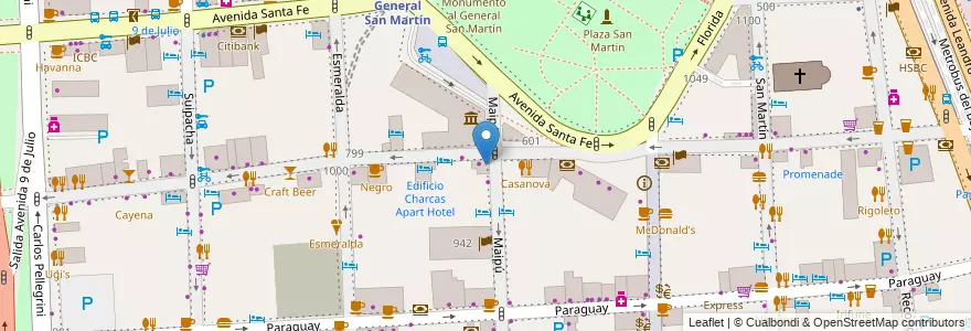 Mapa de ubicacion de Urban Alquiler auto, Retiro en الأرجنتين, Ciudad Autónoma De Buenos Aires, Comuna 1, Buenos Aires.