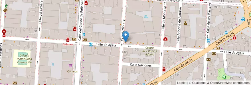 Mapa de ubicacion de Urban Coffee en 西班牙, Comunidad De Madrid, Comunidad De Madrid, Área Metropolitana De Madrid Y Corredor Del Henares, Madrid.