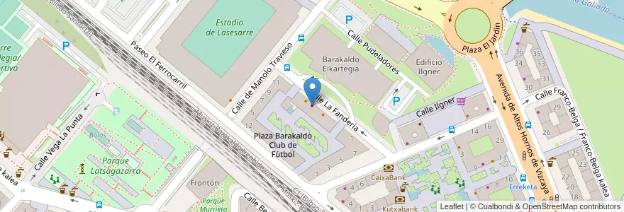 Mapa de ubicacion de Urban Dental en إسبانيا, إقليم الباسك, Bizkaia, Bilboaldea, Sestao.