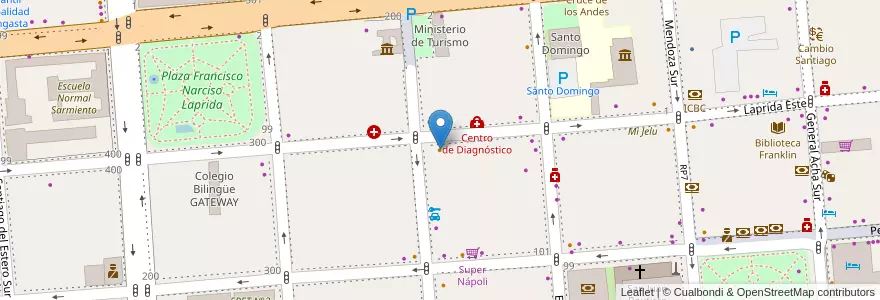 Mapa de ubicacion de Urbano Carrascal en Argentine, San Juan, Chili, Capital.