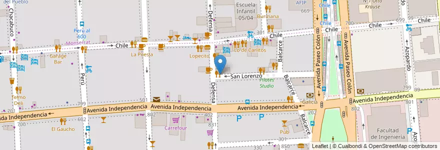 Mapa de ubicacion de Urbe Bar, San Telmo en Argentine, Ciudad Autónoma De Buenos Aires, Comuna 1, Buenos Aires.