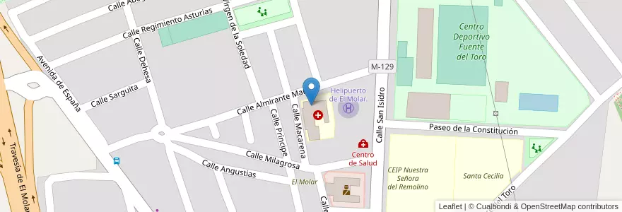 Mapa de ubicacion de Urgencias en Испания, Мадрид, Мадрид, Cuenca Del Medio Jarama, El Molar.