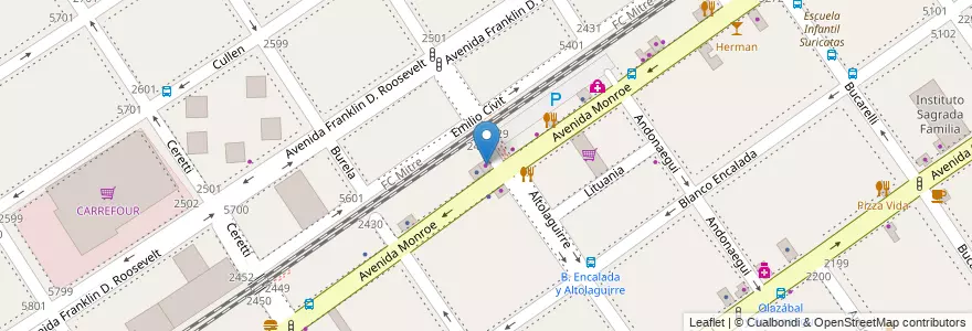 Mapa de ubicacion de Urquiza Materiales, Villa Urquiza en الأرجنتين, Ciudad Autónoma De Buenos Aires, Comuna 12, Buenos Aires.