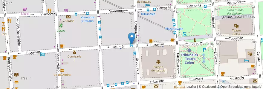 Mapa de ubicacion de Uruguay, San Nicolas en آرژانتین, Ciudad Autónoma De Buenos Aires, Comuna 1, Buenos Aires.