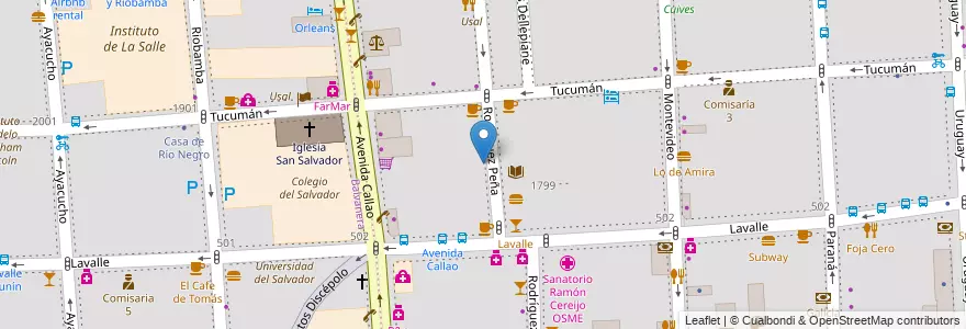 Mapa de ubicacion de Usal, San Nicolas en Argentine, Ciudad Autónoma De Buenos Aires, Buenos Aires.