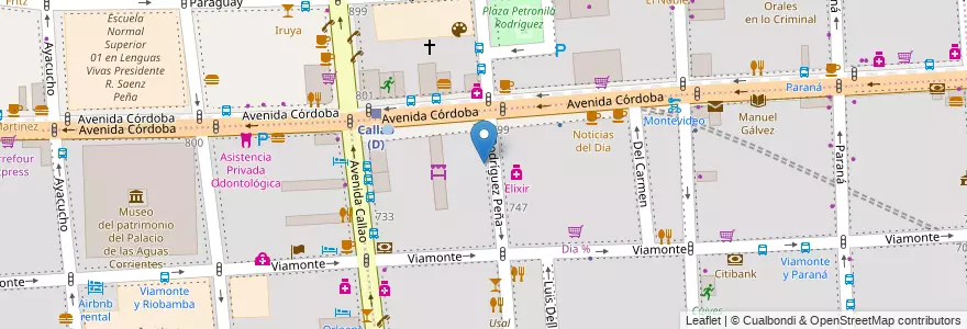 Mapa de ubicacion de Usal, San Nicolas en Argentinië, Ciudad Autónoma De Buenos Aires, Buenos Aires.