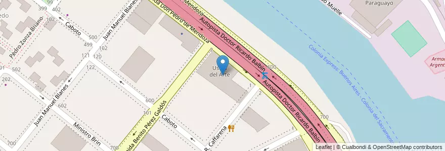 Mapa de ubicacion de Usina del Arte, Boca en 阿根廷, Ciudad Autónoma De Buenos Aires, Comuna 4, 布宜诺斯艾利斯.