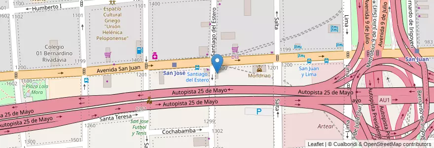 Mapa de ubicacion de Uthgra, Constitucion en Argentine, Ciudad Autónoma De Buenos Aires, Comuna 1, Buenos Aires.