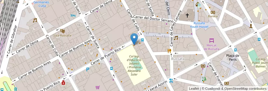 Mapa de ubicacion de UVEO en Espanha, Comunidade Valenciana, València / Valencia, Comarca De València, València.