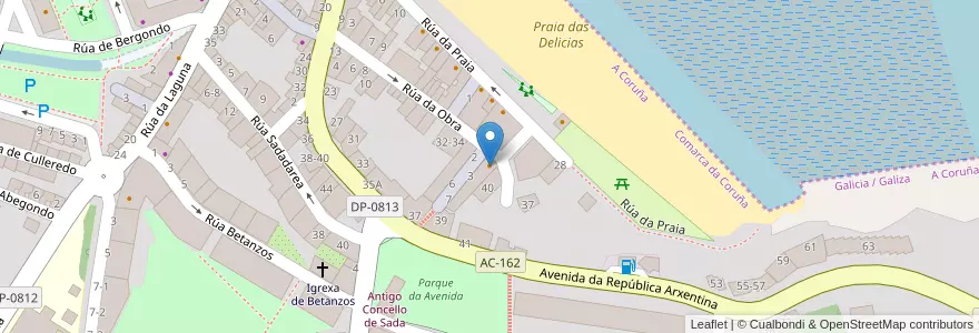 Mapa de ubicacion de Va Benne en اسپانیا, Galicia / Galiza, A Coruña, A Coruña, Sada.
