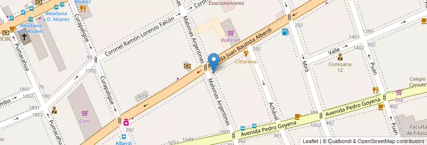 Mapa de ubicacion de Vacalin, Caballito en آرژانتین, Ciudad Autónoma De Buenos Aires, Comuna 7, Buenos Aires, Comuna 6.