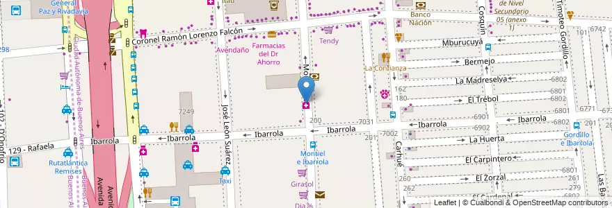 Mapa de ubicacion de Vacunar - Liniers, Liniers en الأرجنتين, Ciudad Autónoma De Buenos Aires, Comuna 9, Buenos Aires.