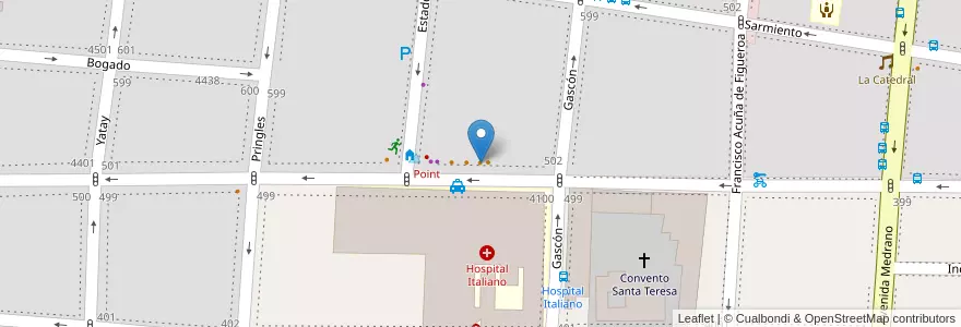 Mapa de ubicacion de Vademecum Café, Almagro en アルゼンチン, Ciudad Autónoma De Buenos Aires, Comuna 5, ブエノスアイレス.