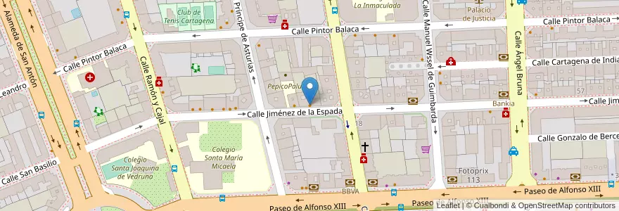 Mapa de ubicacion de Vadepizza en Espanha, Região De Múrcia, Região De Múrcia, Campo De Cartagena Y Mar Menor, Cartagena.