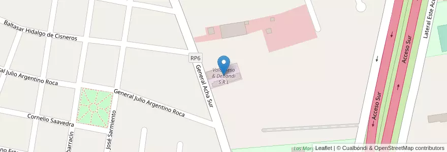 Mapa de ubicacion de Valdivieso & Debandi S.R.L en Argentinien, San Juan, Chile, Rawson.