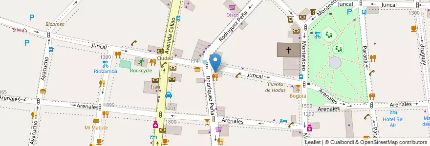 Mapa de ubicacion de Valence, Recoleta en アルゼンチン, Ciudad Autónoma De Buenos Aires, Comuna 2, ブエノスアイレス.